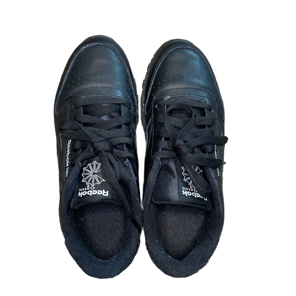 Reebok CL Leather 5.5 Core Black Boy's Sneakers 4
